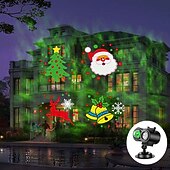 abordables Lumières de Noël-Projecteur à LED de noël Lumière de projecteur à vague d&#039;eau 2 en 1 avec 16 motifs commutables Spectacle de lumière de paysage étanche pour la célébration d&#039;anniversaire d&#039;halloween et décoration de