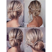 economico Accessori per acconciature-sposa strass capelli vite nuziale argento capelli pezzo fascia di cristallo accessori per capelli per donne e ragazze