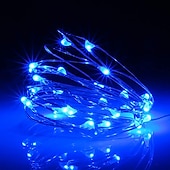 cheap Battery String Lights-30 PCS 12PCS 6PCS Fairy Lights Battery Operated (Included) 600LED 240LED 120LED Mini String Lights Waterproof Copper Wire Firefly Starry Lights for Halloween Party Christmas Festivals Decorations
