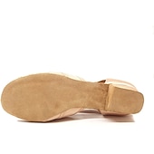 billige Sko til latindans-brunfargede latinske dansesko for kvinner – høyhælte ballroomsandaler med høye hæler og elastiske stropper for salsa, tango og ytelse