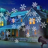 cheap Christmas Gift Lights-Christmas Light Snowflake Projection Lamp Christmas Decoration Lamp Can Be Remotely Plugged In