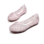 economico Ballerine da donna-Per donna Ballerine Ballerine Scarpe gelatine Giornaliero Tinta unita Estate Piatto Punta tonda Informale PVC Mocassino Argento Nero Rosa