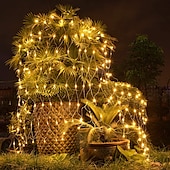 Χαμηλού Κόστους Plug In Ηλεκτρικό-led net net string 6m x 4m 672 leds net lights lights curtain lights for Christmas holiday party decor outdoor string string lights with 8 modes non-waterproofable linkable 220-240v