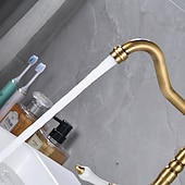 preiswerte Küchenarmaturen-Kitchen Faucet,Two Handles One Hole Antique Brass / Electroplated / Painted Finishes Standard Spout Centerset Antique Kitchen Taps