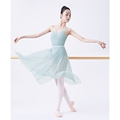 abordables Ropa de ballet-Ballet Faldas Tul Mujer Rendimiento Entrenamiento Sin Mangas Cintura Alta Chinlon