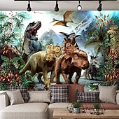 billige dyretepper-dinosaur world wall gobelin art decor teppe gardin henger hjem soverom stue dekorasjon