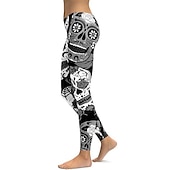 abordables Fondos-Retro Antiguo Punk y gótico Años 70 Polainas Pantalones de entrenamiento Calavera Cráneos Mujer Víspera de Todos los Santos Carnaval Mascarada Fiesta / Noche Despedida de Soltera Adulto Pantalones