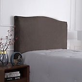 abordables Accessoires de literie-Housse de tête de lit en velours pour décoration de chambre, housse de tête de lit extensible, housse de protection anti-poussière pour tête de lit rembourrée