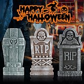 levne Halloween venkovní dekorace-5ks halloweenských náhrobních dekorací realistické a opakovaně použitelné strašidelné dekorace na dvorek a doplňky