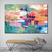 baratos Pinturas Abstratas-pintura a óleo pintada à mão arte da parede moderna bela imagem abstrata decoração da casa decoração tela enrolada sem moldura não esticada