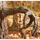 preiswerte Halloween Outdoordekoration-halloween stand alone rinde gesicht baum monster gesichts make-up gesichtszüge dekorationen ostern kreative requisiten