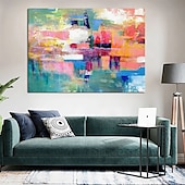 baratos Pinturas Abstratas-pintura a óleo pintada à mão arte da parede moderna bela imagem abstrata decoração da casa decoração tela enrolada sem moldura não esticada