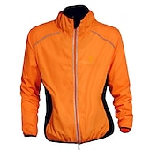 cheap Men&#039;s Jackets &amp; Gilets-WEST BIKING® Men&#039;s Cycling Jacket Bike Jacket Windbreaker Ultraviolet Resistant Jacket Windproof Breathable Reflective Strips Sports Elastane Orange / Yellow / Green Mountain Bike MTB Road Bike