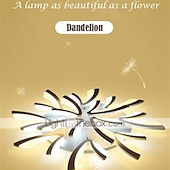 economico Lampade da soffitto con dimmer-plafoniera a led dimmerabile moderna dente di leone stile nordico lampada da soffitto in acrilico design minimalista a strati soggiorno luci della sala da pranzo ac220v solo dimmerabile con