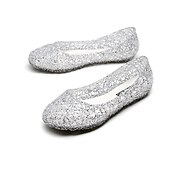 economico Ballerine da donna-Per donna Ballerine Ballerine Scarpe gelatine Giornaliero Tinta unita Estate Piatto Punta tonda Informale PVC Mocassino Argento Nero Rosa