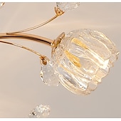 economico Lampadari-lampadario da incasso led cristallo plafoniera metallo elettrolitico stile nordico 110-240v