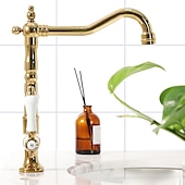 preiswerte Küchenarmaturen-Kitchen Faucet,Two Handles One Hole Antique Brass / Electroplated / Painted Finishes Standard Spout Centerset Antique Kitchen Taps
