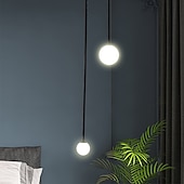 رخيصةأون أضواء قلادة-مصباح معلق LED 2-Light 120 سم قابل للتعتيم على شكل دائرة كروية بتصميم دائري مصباح أكريليك فني رسمي حديث على الطراز الاسكندنافي المتاجر / المقاهي وغرفة الطعام وغرفة النوم وأضواء غرفة الأطفال 110-240 فولت