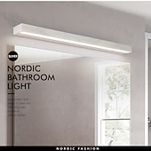 Недорогие Подсветка зеркал-матовый светодиодный зеркальный светильник тщеславия современный черный серебристый минималистский светильник для ванной комнаты алюминиевый водонепроницаемый ip20 40 см 70 см 110-240 В