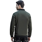 billige Uformelle jakker-herre softshell flight bomberjakke militær taktisk jakke slim fit fritidssol utendørs solbeskyttelse hurtigtørkende lett vindjakke jakke trenchcoat yttertøy topp hel glidelås jakt fiske