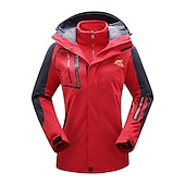cheap Fleece &amp; 3 in 1 Jackets-Women&#039;s Hiking 3-in-1 Jackets Ski Jacket Hiking Fleece Jacket Winter Outdoor Thermal Warm Windproof Lightweight Wear Resistance Outerwear Winter Jacket Trench Coat Skiing Fishing Climbing Black Ivory