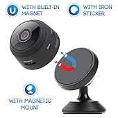 baratos Câmaras de IP-A9 Câmera 1080P (1920 × 1080) Mini Sem Fio Detector de Movimento Acesso Remoto Configuração de Wi-Fi protegido Interior Apoio, suporte 128 GB