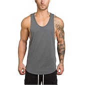 cheap Tank Tops-Men's Running Tank Top Workout Tank Sleeveless Vest / Gilet Summer Cotton Breathable Quick Dry Yoga Fitness Running Sportswear Activewear Black White Green