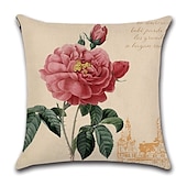 economico stile floreale e vegetale-set di 5 federe decorative per divano, divano o letto design moderno di qualità foglie floreale cotone country/finto lino copricuscino per divano divano letto