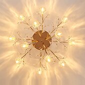 economico Lampadari-lampadario da incasso led cristallo plafoniera metallo elettrolitico stile nordico 110-240v