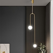 رخيصةأون أضواء قلادة-مصباح معلق LED 2-Light 120 سم قابل للتعتيم على شكل دائرة كروية بتصميم دائري مصباح أكريليك فني رسمي حديث على الطراز الاسكندنافي المتاجر / المقاهي وغرفة الطعام وغرفة النوم وأضواء غرفة الأطفال 110-240 فولت