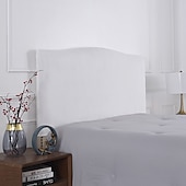 abordables Accessoires de literie-Housse de tête de lit en velours pour décoration de chambre, housse de tête de lit extensible, housse de protection anti-poussière pour tête de lit rembourrée