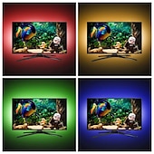 זול אורות רצועת USB-אורות usb led פס אורות rgb צבע בר אור 14-95 אינץ&#039; תאורת טלויזיה אחורית tit כולל 24 מפתחות ir 17 מפתח rf בקר מחשב תצוגת מחשב חדר שינה משחק חדר שינה אווירה אור dc5v
