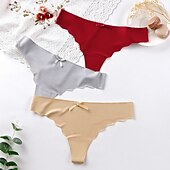 olcso Női alsóneműk-női szexi bugyi g-strings &amp;amp; tanga bugyi rövid fehérnemű 1 db fehérnemű divat szexi kényelem alap masni leopárd tiszta szín nylon alacsony derék szexi többszínű fekete rózsaszín s m l otthoni ruhák
