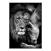 זול Animal Prints-הדפסי בד אמנות קיר בעלי חיים קישוט בית עיצוב בד מגולגל ללא מסגרת לא ממוסגרת לא מתוחה