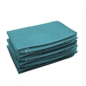 cheap Clothing &amp; Closet Storage-Large Capacity Clothes Storage Bag Organizer with Reinforced Handle Thick Fabric for Comforters Blankets Bedding Foldable with Sturdy Zipper 49X36X21cm 1PC