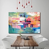 baratos Pinturas Abstratas-pintura a óleo pintada à mão arte da parede moderna bela imagem abstrata decoração da casa decoração tela enrolada sem moldura não esticada