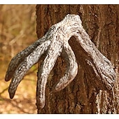 preiswerte Halloween Outdoordekoration-halloween stand alone rinde gesicht baum monster gesichts make-up gesichtszüge dekorationen ostern kreative requisiten
