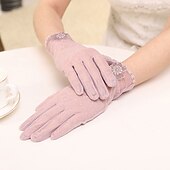 abordables Gants de Fête-Polyester Longueur Poignet Gant à la mode / Style vintage Avec Pétale Gants de Mariage / Fête