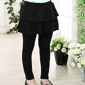 preiswerte Unterteile-Mädchen 3D Einfarbig Rock Gamaschen Frühling Herbst Kuschelig Basic Stumpfhosen kinderkleidung 3-8 Jahre Freizeitskleidung Casual Regular Fit