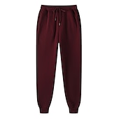 economico Pantaloni della tuta-Per uomo Pantaloni in pile Pantaloni della tuta Jogging Pareggiatore Pantaloni invernali Tasche A cordoncino Vita elastica Tinta unica Caldo Lunghezza intera Giornaliero Informale Più velluto Morbido