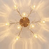 economico Lampadari-lampadario da incasso led cristallo plafoniera metallo elettrolitico stile nordico 110-240v