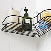 cheap Shower Caddy-Shower Caddy Bathroom Shelf with Hooks, Shower Caddy Rack, Bathroom Kitchen No Punching Triangle Storage Rack, Bathroom Accessories