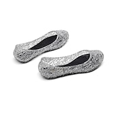 economico Ballerine da donna-Per donna Ballerine Ballerine Scarpe gelatine Giornaliero Tinta unita Estate Piatto Punta tonda Informale PVC Mocassino Argento Nero Rosa