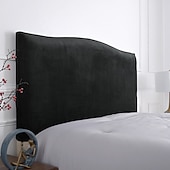 abordables Accessoires de literie-Housse de tête de lit en velours pour décoration de chambre, housse de tête de lit extensible, housse de protection anti-poussière pour tête de lit rembourrée