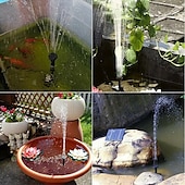 ieftine Gradinarit-panou solar alimentat cu apă fântână piscină iaz de grădină stropitor de apă pulverizator cu pompe de apă capete de pulverizare
