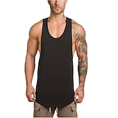 cheap Tank Tops-Men's Running Tank Top Workout Tank Sleeveless Vest / Gilet Summer Cotton Breathable Quick Dry Yoga Fitness Running Sportswear Activewear Black White Green