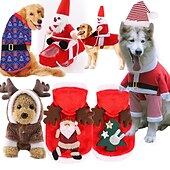 billiga julklappar till husdjur-Hund Katt Julkostym Julklappar till husdjur Juloutfit jultomten söt stil Förtjusande Jul Ledigt / vardag Festival for Hes Bulldogg Mops Bichon Frisé Schnauzer