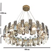 cheap Chandeliers-LED Pendant Lights 60 cm Pendant Lantern Design Chandelier Stainless Steel Electroplated Modern 110-240V