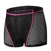 お買い得  ウィメンズパンツ・ショーツ・スカート-女性用 サイクリング下着 3Dパッド入りショーツ バイク ショートパンツ MTBショーツ マウンテンサイクリング ロードバイク スポーツ 3Dパッド 速乾性 高通気性 吸汗性 ピンク レッド ポリエステル スパンデックス 衣類 サイクルウェア / 伸縮性あり / アスレイジャー