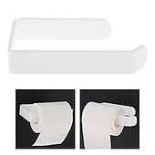 preiswerte Toilettenpapierhalter-Acryl-Toilettenpapierhalter, selbstklebender Taschentuchhalter, Wandmontage, Badezimmer, Küchenrollenhaken, moderner schwarzer Aufhänger